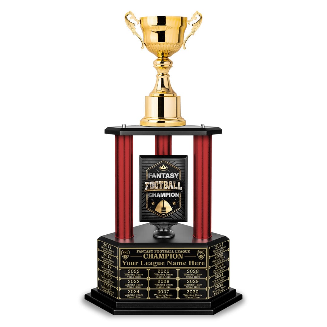 TrophySmack 26"-36” Fantasy Football Perpetual Trophy - Gold Cup