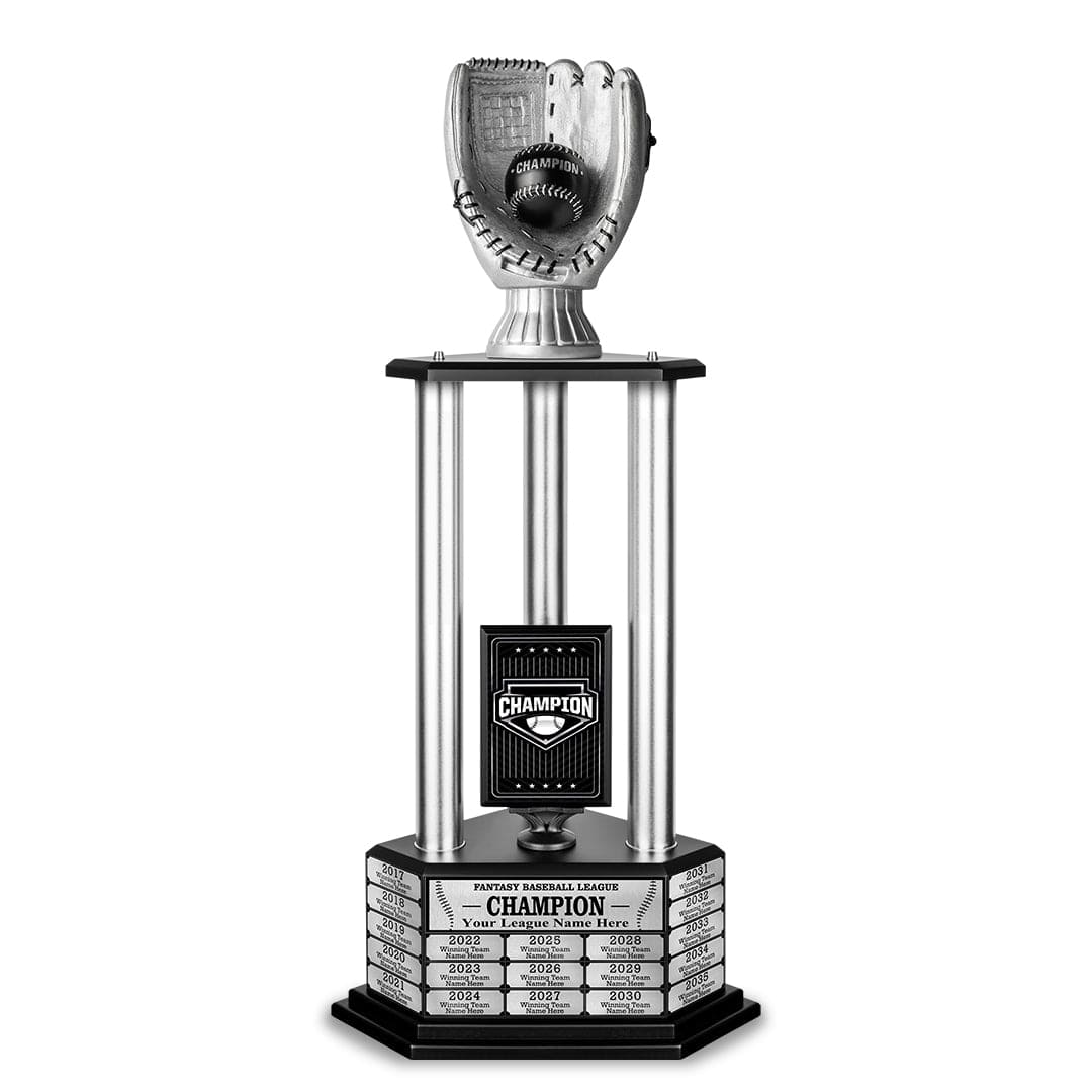 TrophySmack 26-36” Silver Baseball Trophy