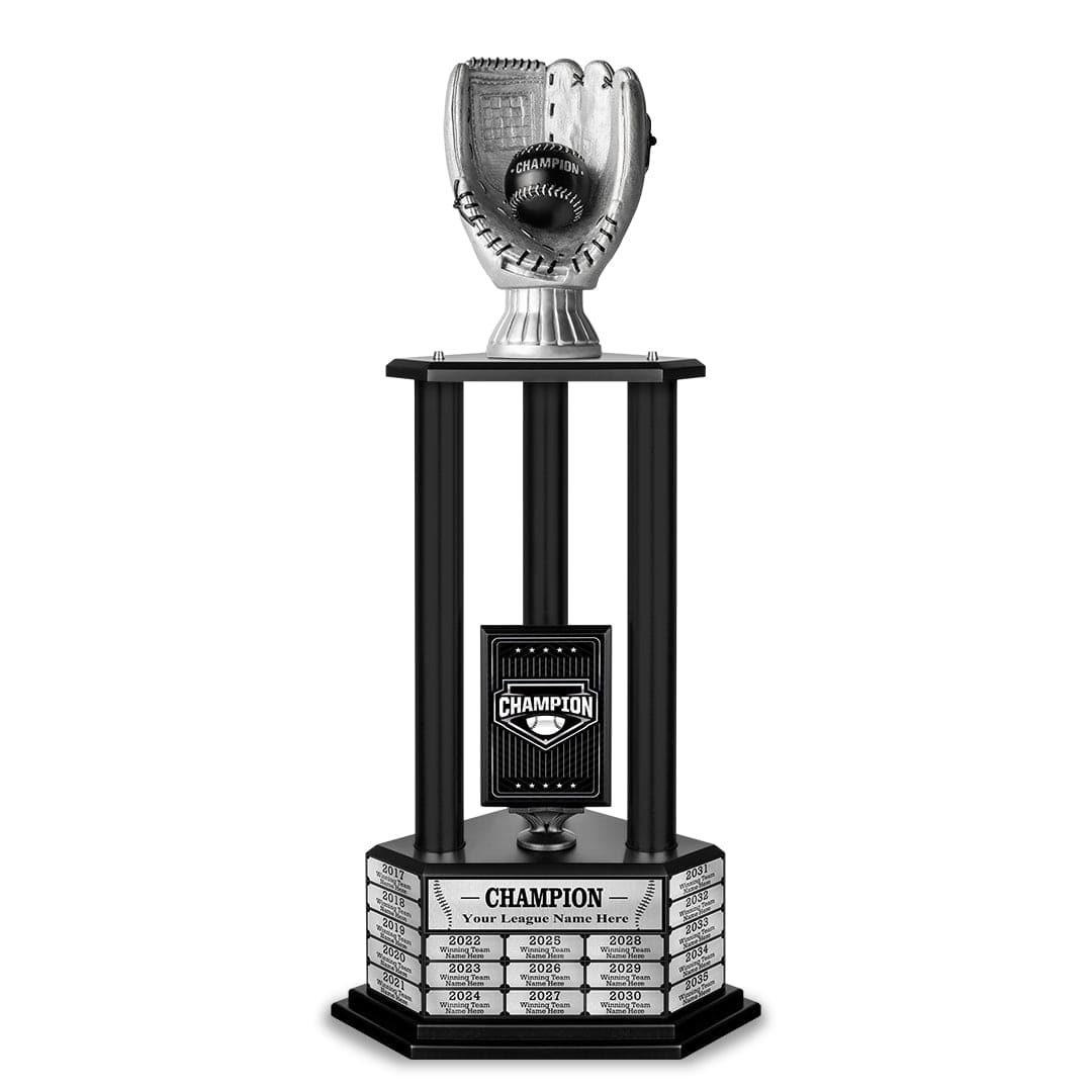 TrophySmack 26-36” Silver Baseball Trophy