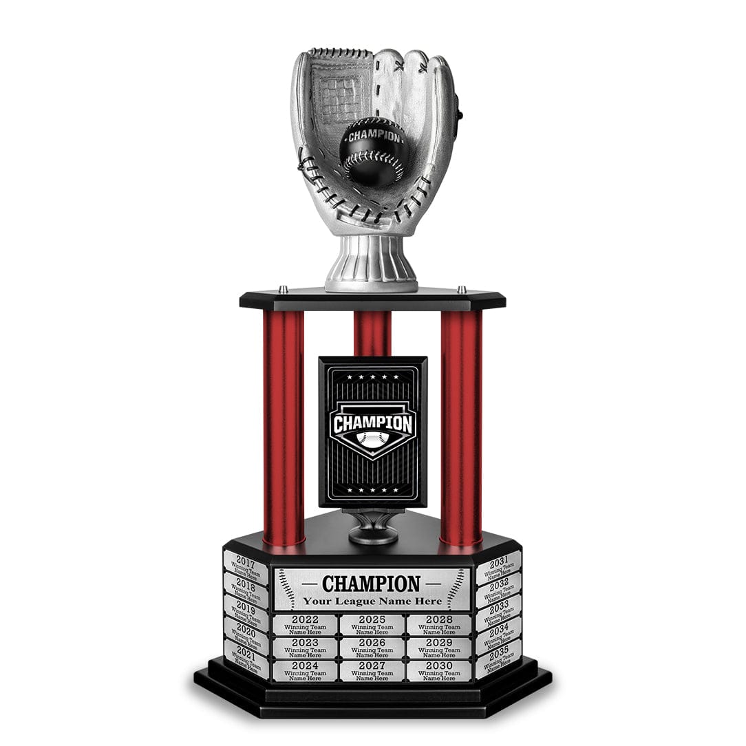 TrophySmack 26-36” Silver Baseball Trophy