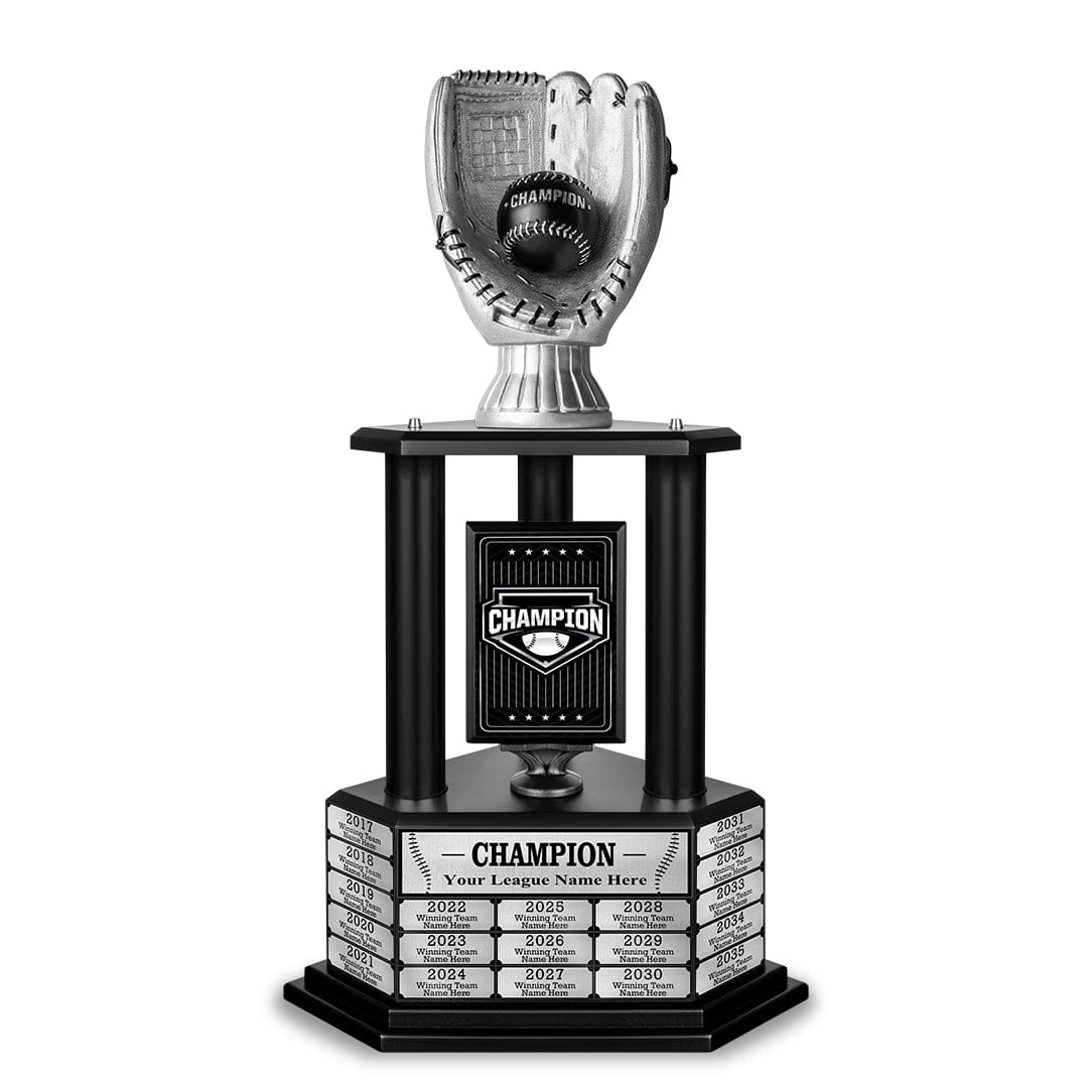 TrophySmack 26-36” Silver Baseball Trophy