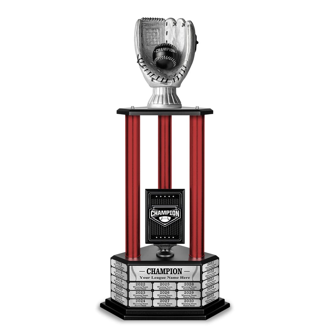 TrophySmack 26-36” Silver Baseball Trophy