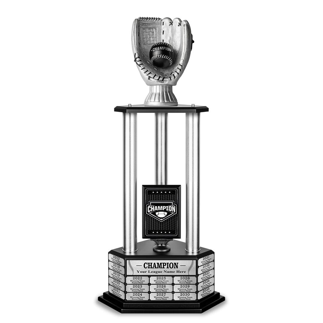 TrophySmack 26-36” Silver Baseball Trophy