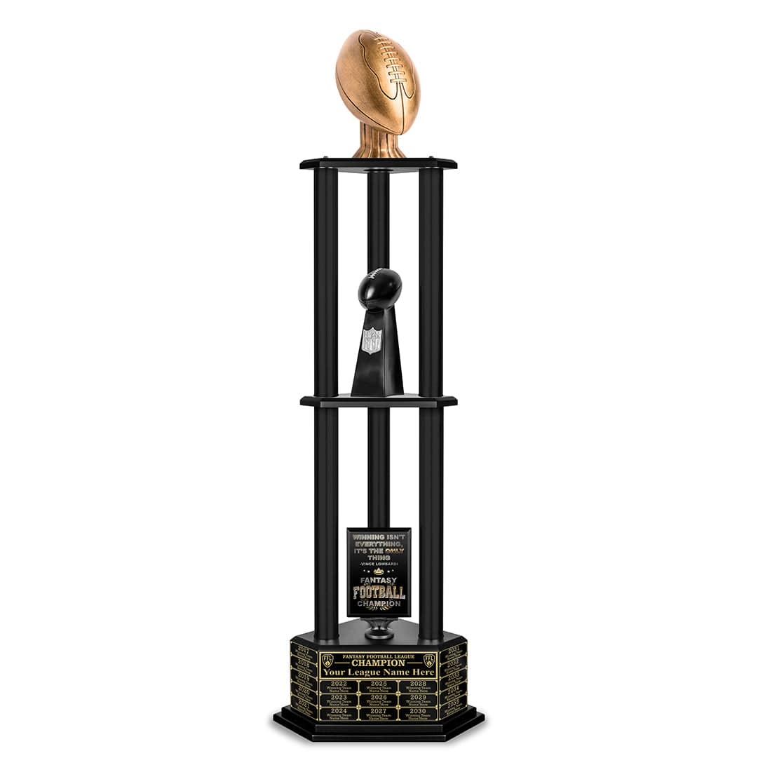 TrophySmack 26-56” Antique Gold Football Championship Trophy