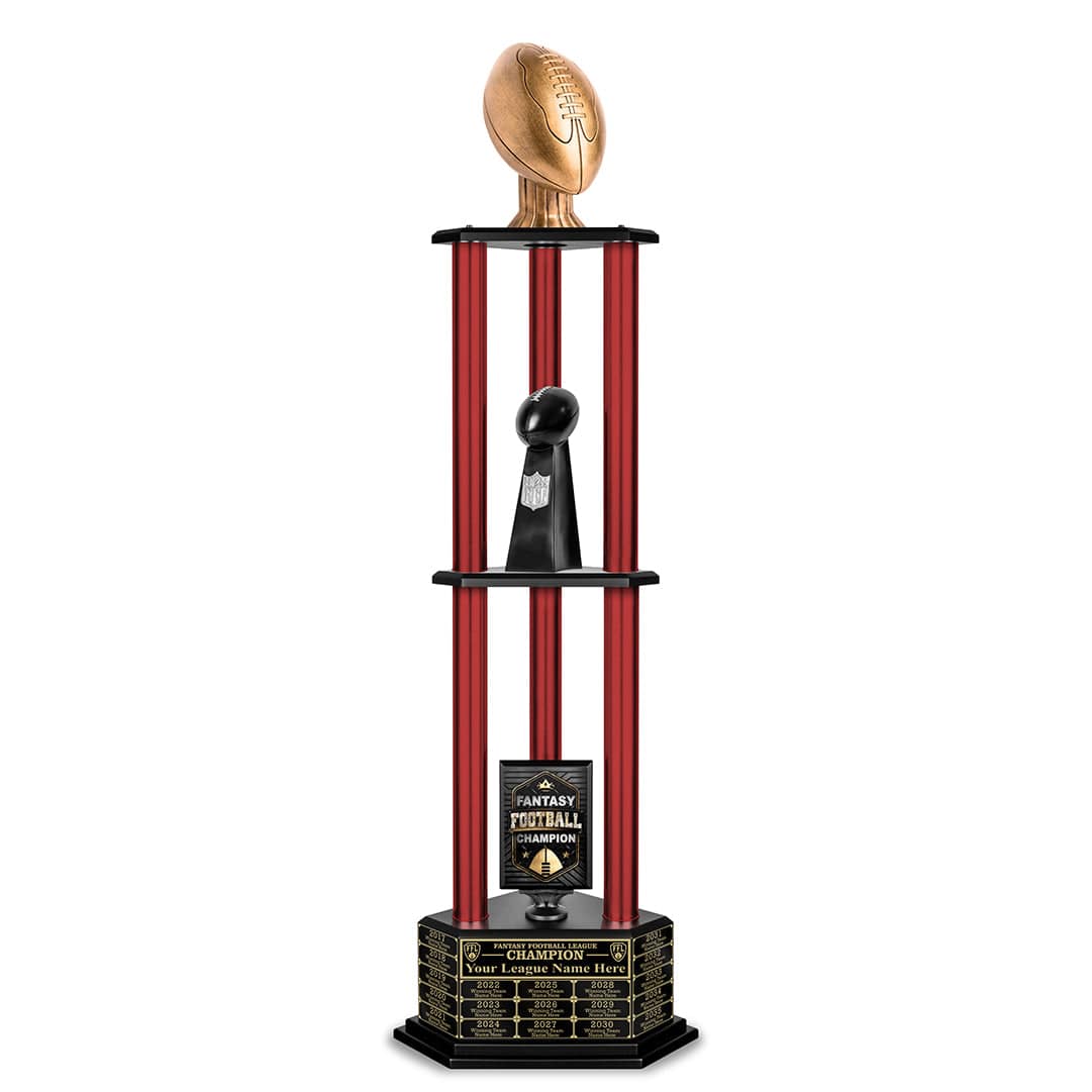 TrophySmack 26-56” Antique Gold Football Championship Trophy