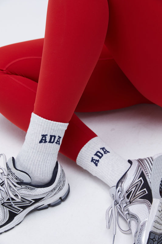 ADA Socks - Light Grey Melange/Navy Blue