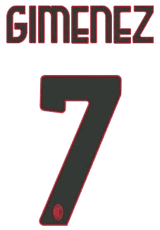 AC Milan 2024/25 Away GIMENEZ #7 Official Name Set