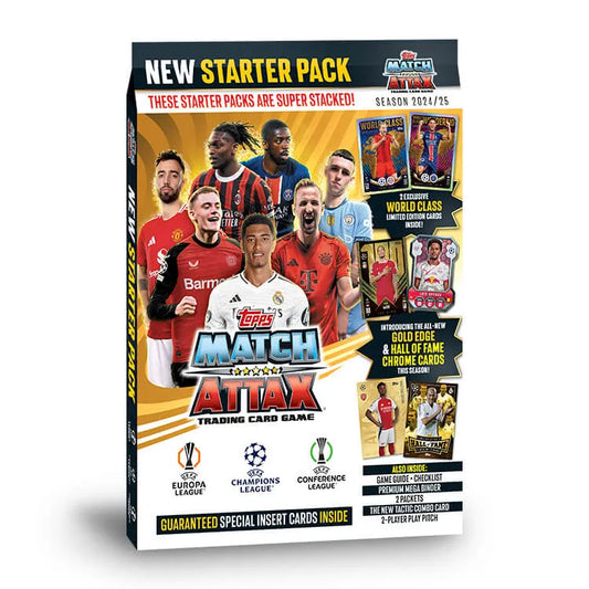 2024-25 Topps Match Attax UEFA Champion League Starter Pack (Album 27 Cards + 2 LE Cards)