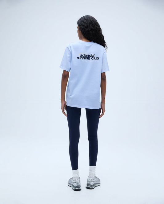 Adanola Running Short Sleeve Oversized T-shirt - Powder Blue/Navy Blue