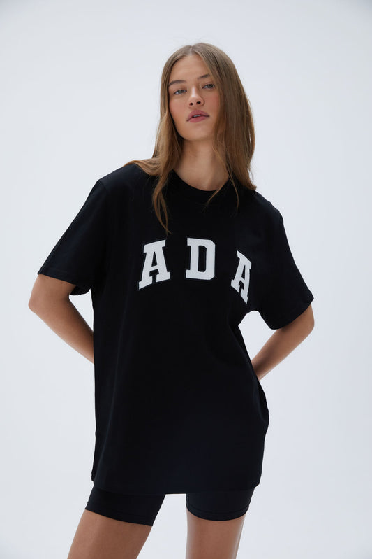 ADA Short Sleeve Oversized T-shirt - Black/White