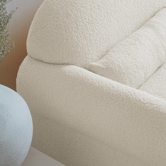 2 Piece Set Sofa Couch,modern teddy fabric loveseat & accent chair for Living room