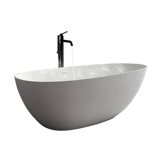 67inch   artificial stone solid surface freestanding bathroom adult bathtub