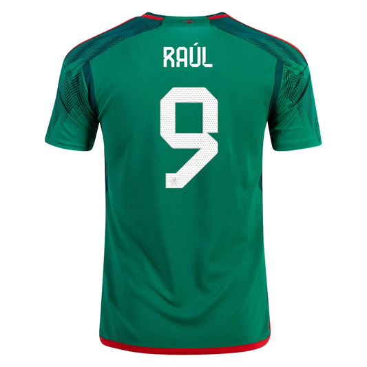 adidas 2022-23 Mexico Home Jersey - Green-Red (Raul)