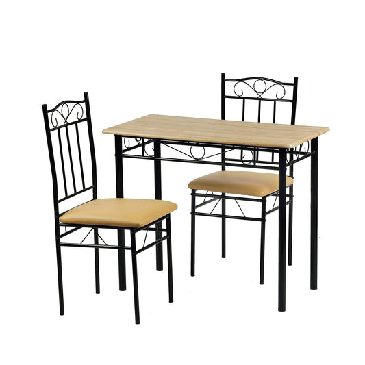 3 Piece Dining Set,dark wood