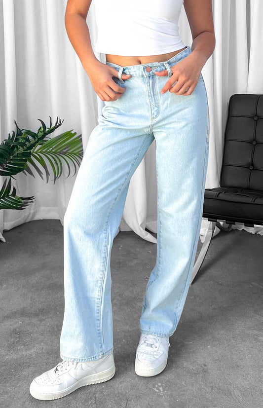 ABRAND A Bleached Stone Slouch Jeans