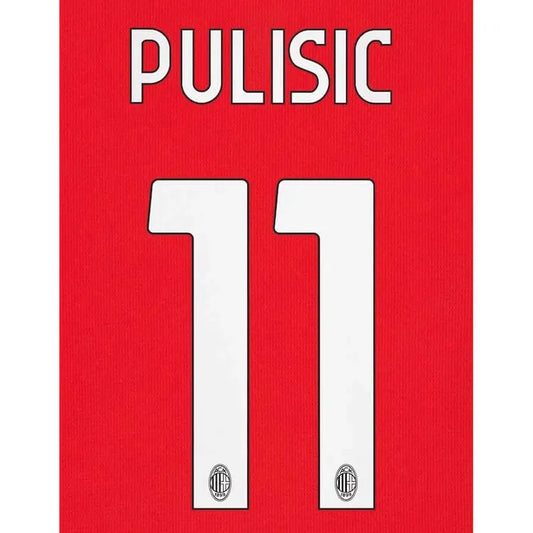 AC Milan 2024/25 Home Pulisic #11 Youth Jersey Name Set