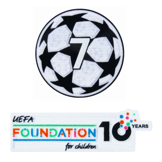 AC Milan 2025- UCL Starball #7 +10th Anniversary UEFA Foundation Patch Set (Youth)