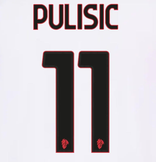 AC Milan 2025/26 Away PULISIC #11 Official Name Set