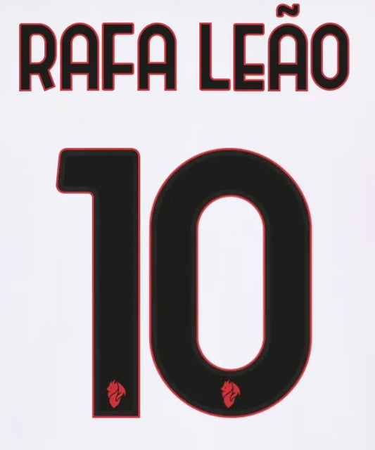 AC Milan 2025/26 Away RAFA LEAO #10 Official Name Set