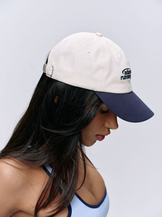 Adanola Running Embroidered Cap - Cream/Navy Blue