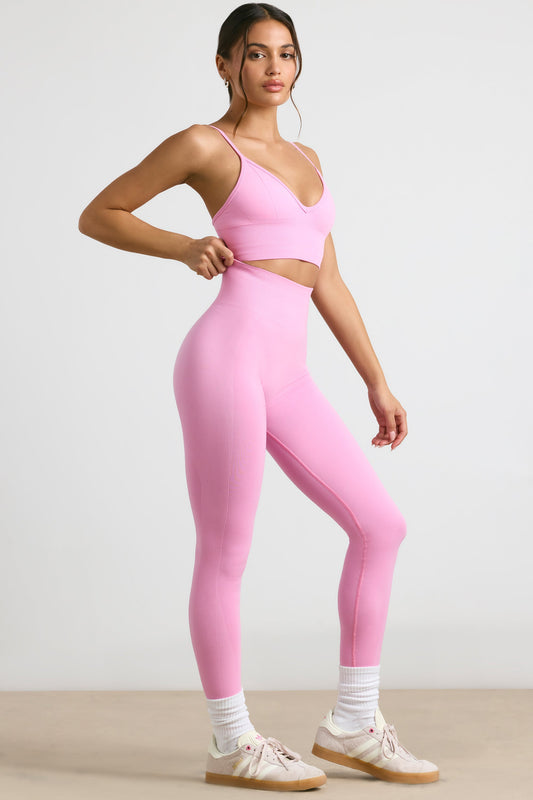 Admired - Petite High-Waist Define Luxe Leggings in Bubblegum Pink