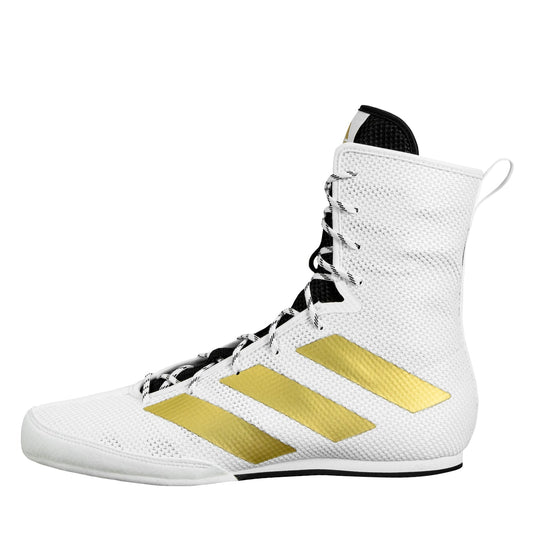 color:White/Gold::Adidas Box Hog 3 Boxing Shoes