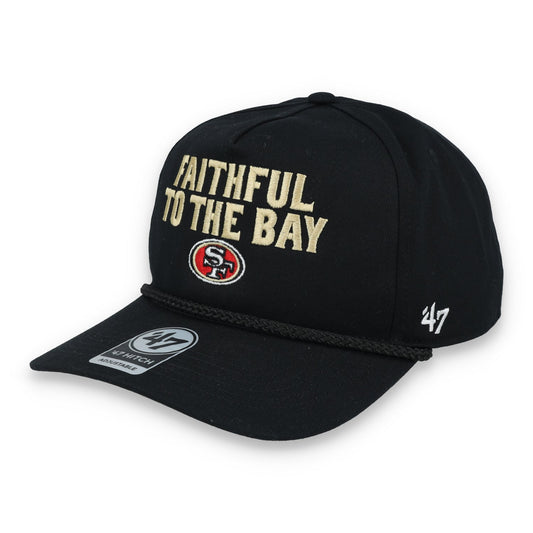 '47 Brand San Francisco 49ers Rope Hitch Adjustable Hat-Black