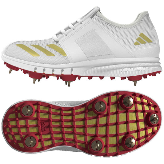 ADIDAS HOWZAT FULL CRICKET SPIKE SHOE GOLD JUNIOR