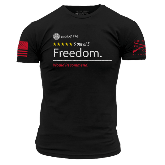 5 Star Freedom T-Shirt - Black
