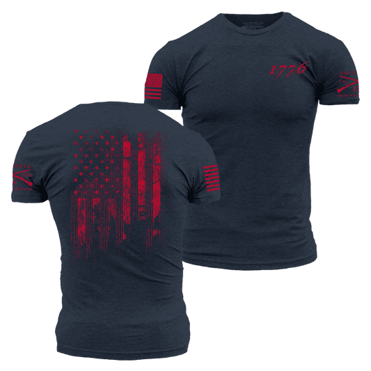 1776 Flag T-Shirt - Midnight Navy