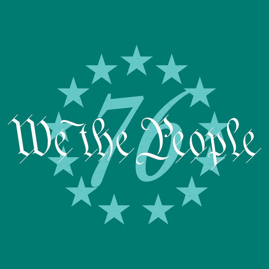 76 We The People Pocket Tee - Heather Aqua