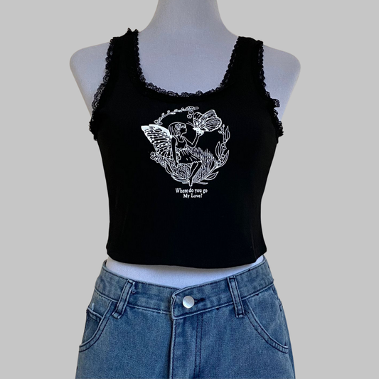 100% Cotton Fairy Lace Tank Top