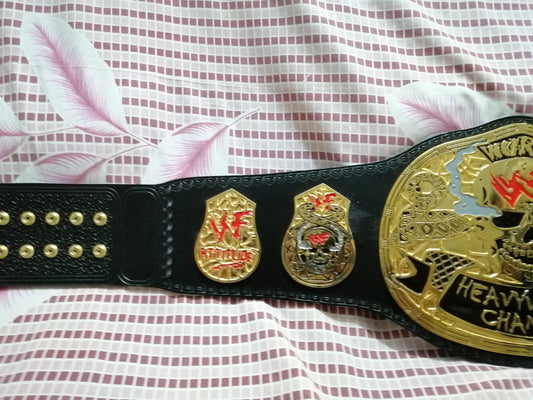 WWF STONE COLD SMOKING SKULL 24K GOLD Championship Title Belt