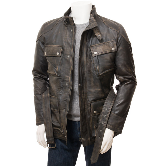 MEN'S VINTAGE LEATHER JACKET: CANAAN