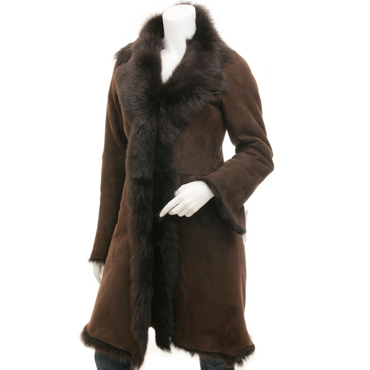 WOMEN'S TOSCANA SHEARLING IN BROWN: ARLINGTON