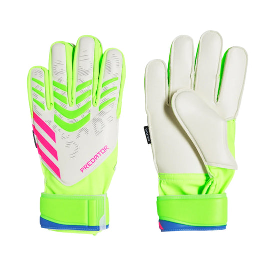 Adidas Jr Predator GK Gloves-White/Pink/Yellow