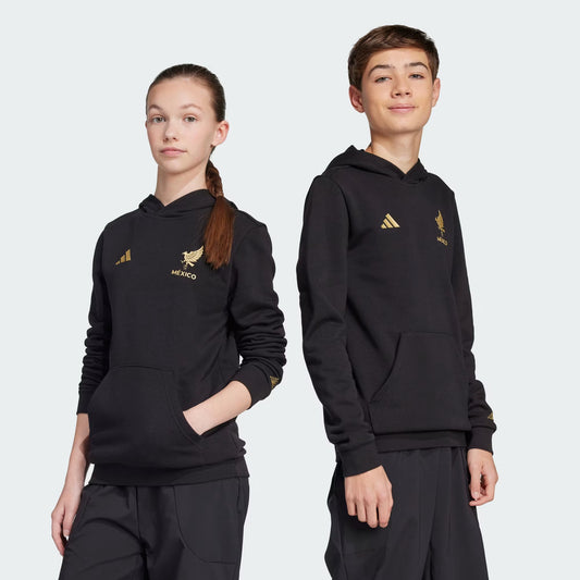 Adidas Youth Mexico FMF DNA Hoodie-Black/Gold