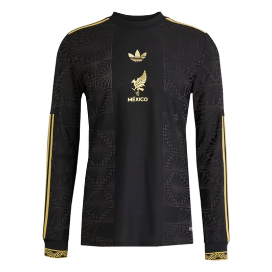 Adidas Mexico FMF Authentic Long Sleeve Jersey 2025- Black/Gold