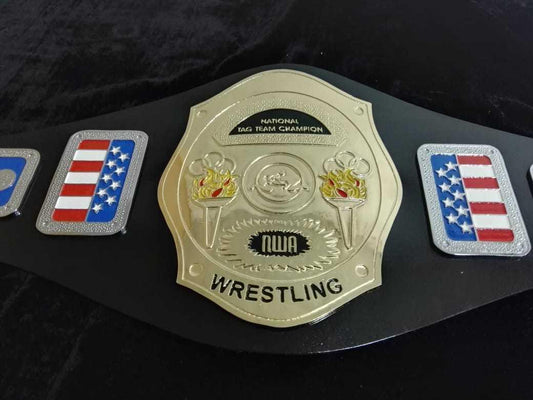 NWA NATIONAL TAG TEAM Zinc Championship Belt
