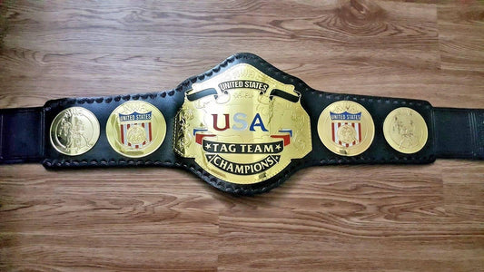 NWA US TAG TEAM Brass Championship Belt