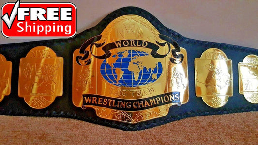 NWA WORLD TAG TEAM Brass Championship Belt