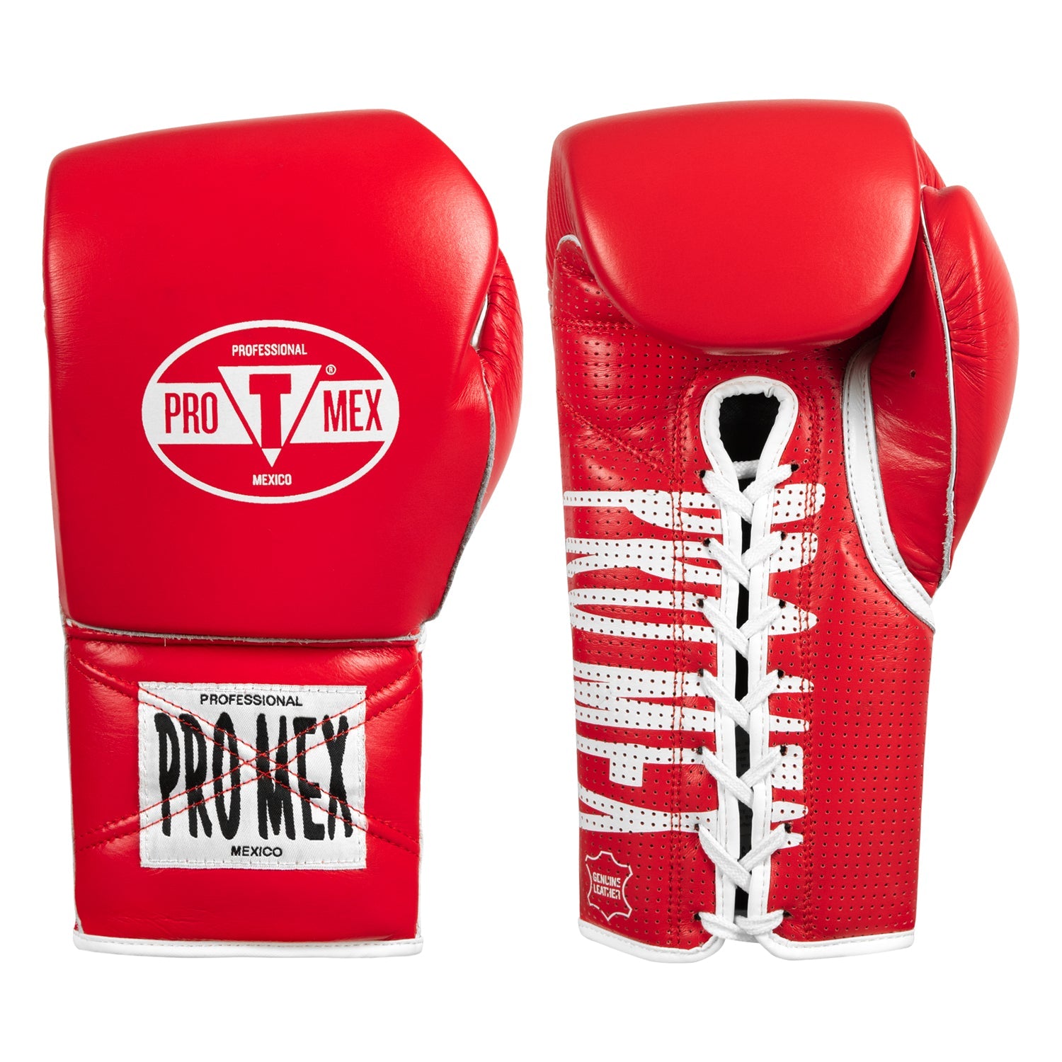 color:red::Pro Mex Professional Edge Lace Training/Sparring Boxing Gloves main view