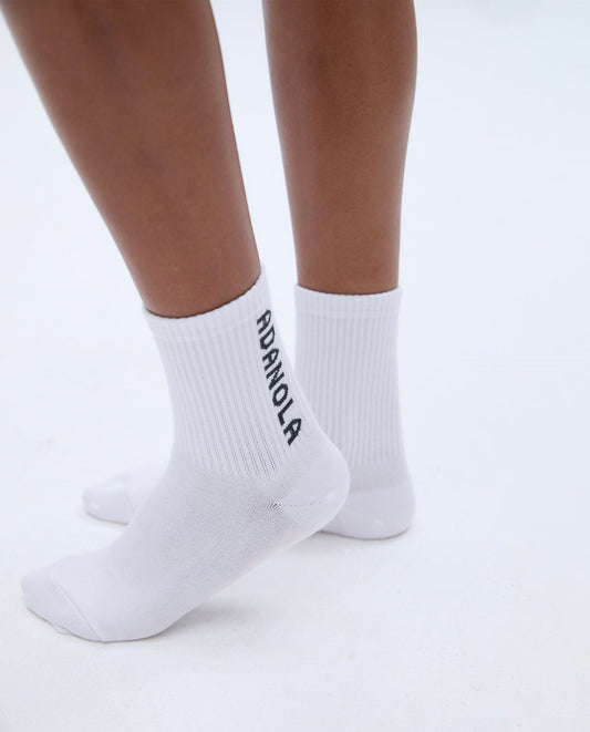 2 Pack Adanola Socks - White/Chacoal, Taupe/Charcoal