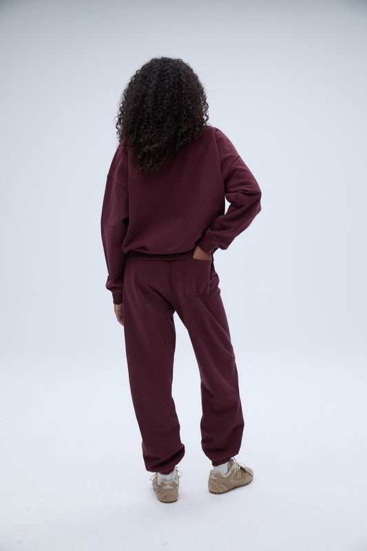 ADA Oversized Sweatshirt - Burgundy