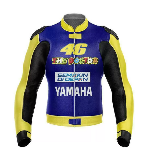 46 MEN MOTORCYCLE LEATHER RACING JACKET