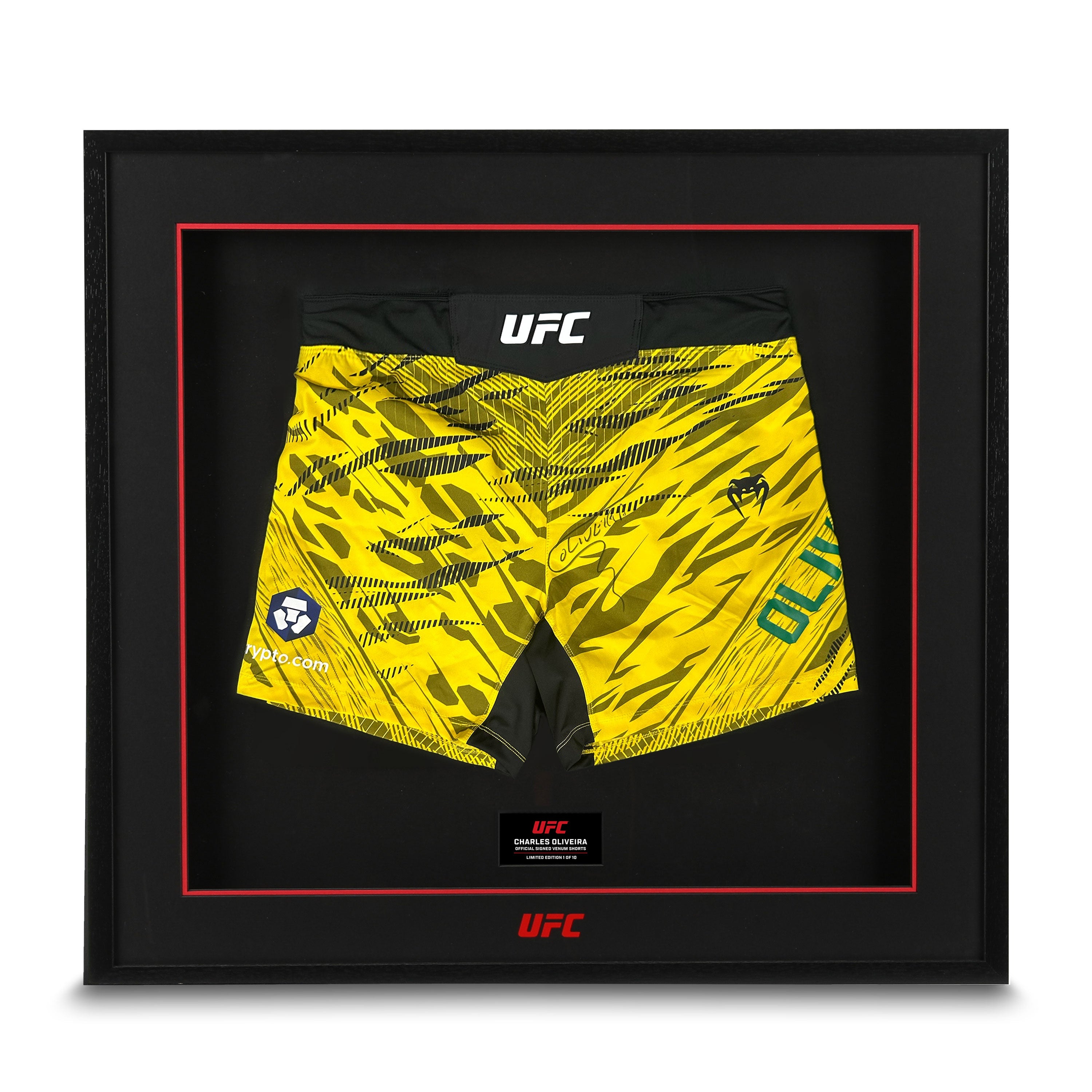 UFC OLIVEIRA ショートパンツ イエロー/ブラック Charles Oliveira Signed UFC Unrivaled by Venum Yellow Charles