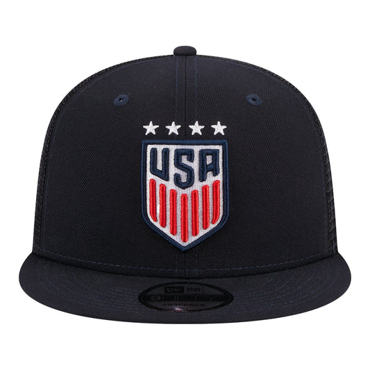 Adult New Era USWNT 9Fifty Classic Trucker Navy Hat