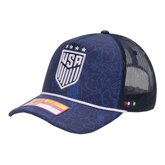 Adult Fan Ink USWNT Pablo Navy Trucker Hat