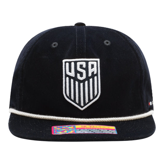 Adult Fan Ink USMNT Snow Beach Snapback Navy Hat