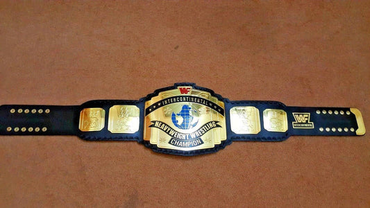 WWF INTERCONTINENTAL RED LOGO Brass Championship Title Belt
